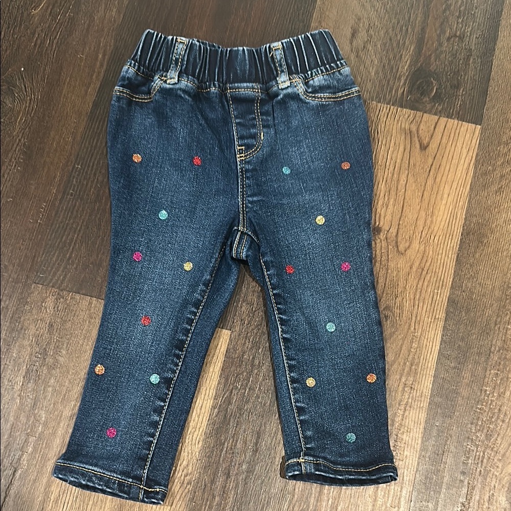 5 for $20 || baby gap polka dot sparkle denim leggings